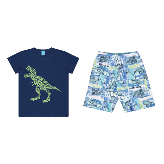 Dinosaur Character T-Shirt and Shorts Set