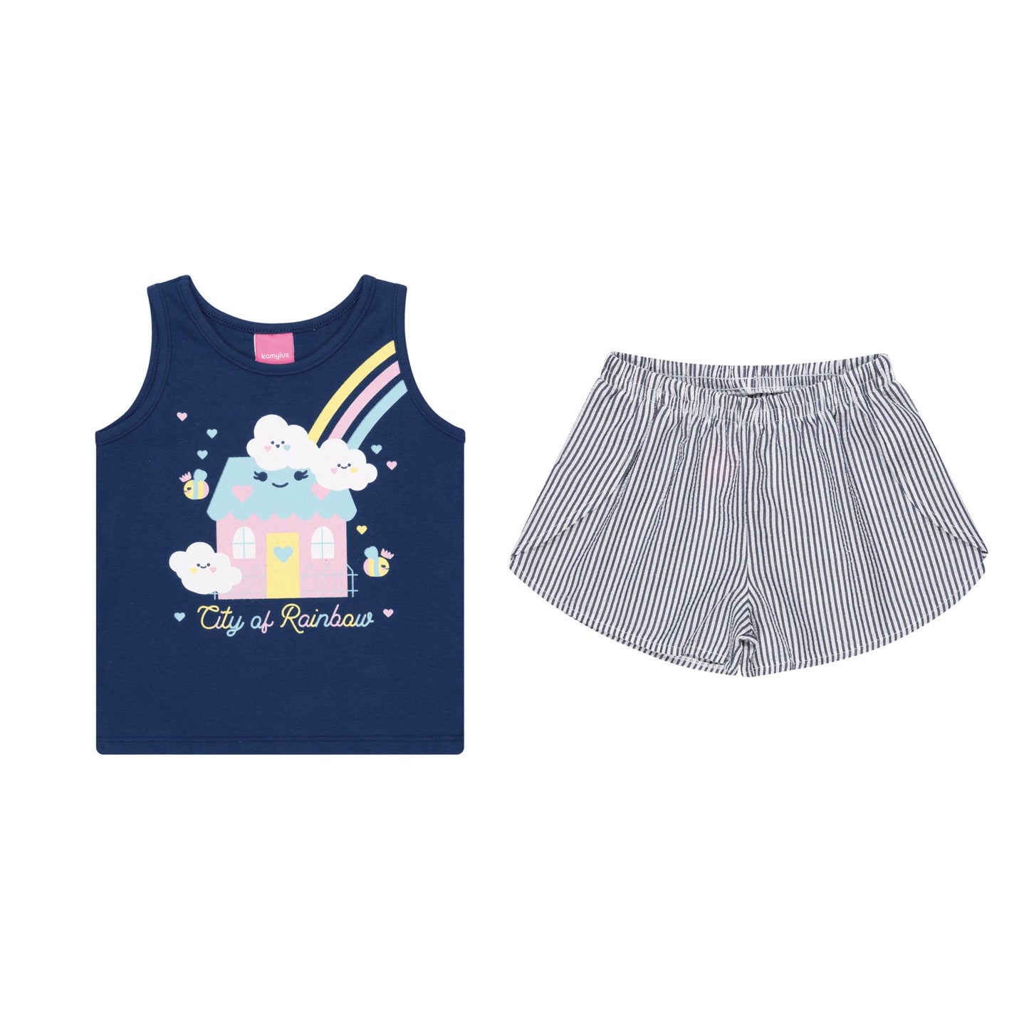 Cotton shirt and shorts set