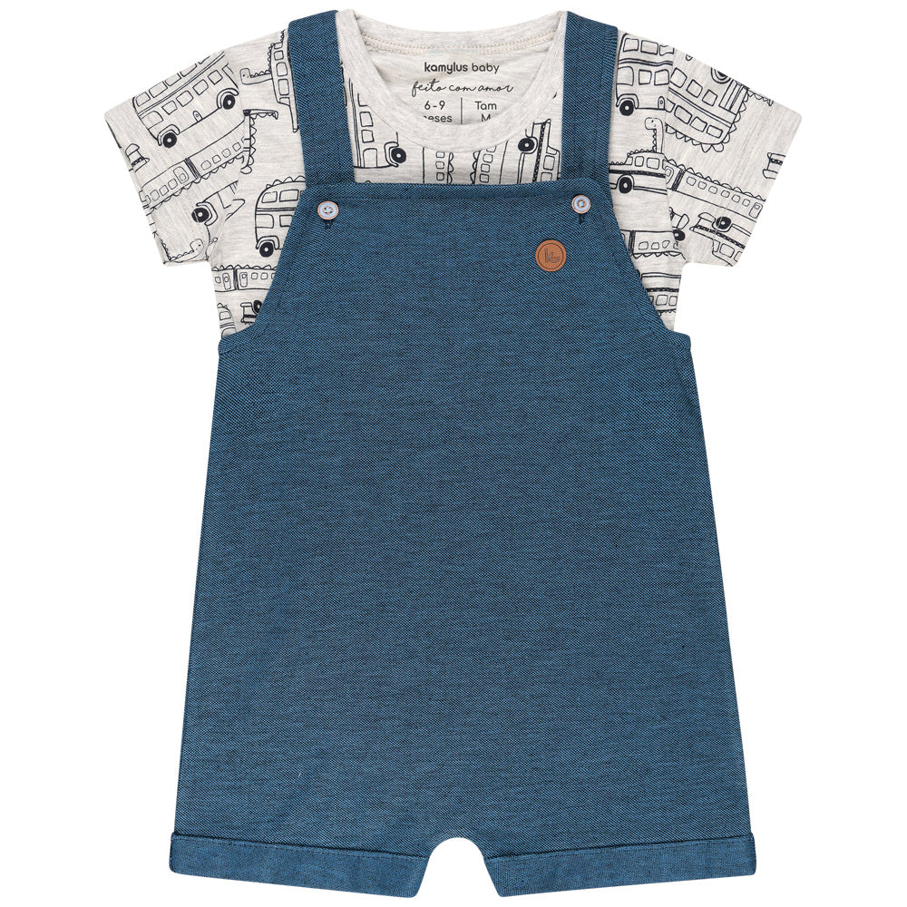 Baby Dungaree and Shirt Set