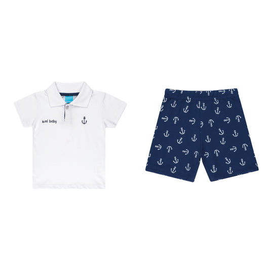 Baby Sailor Golf Shirt and Shorts