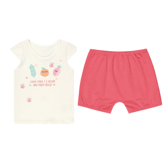 Baby Cotton Top and Shorts Set