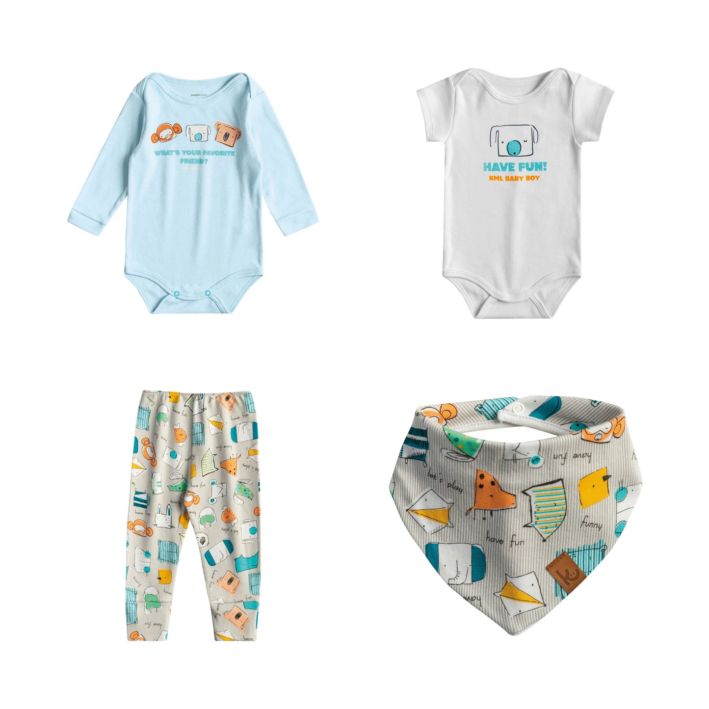 Baby Boy Set with Bib